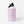 Purple water bottle with black cap on a white background
