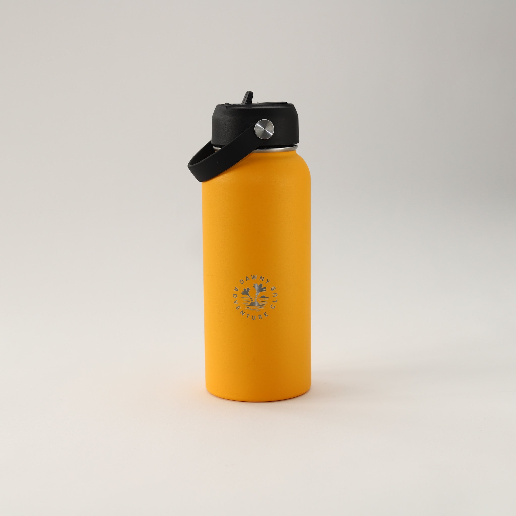 950ml Yellow Orange Dawny Adventure Club Drink Bottle with sipper lid with swing handle