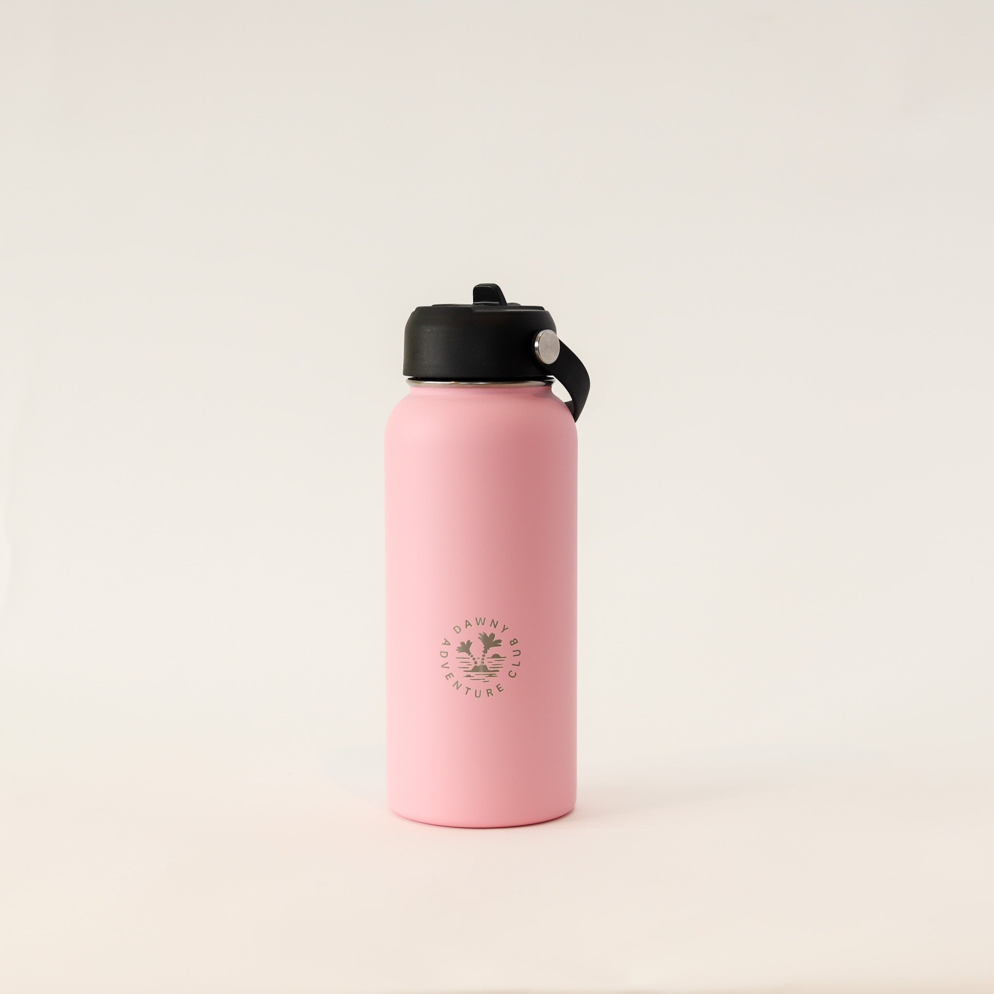 950ml Blush Pink Dawny Adventure Club Drink Bottle with sipper lid with swing handle