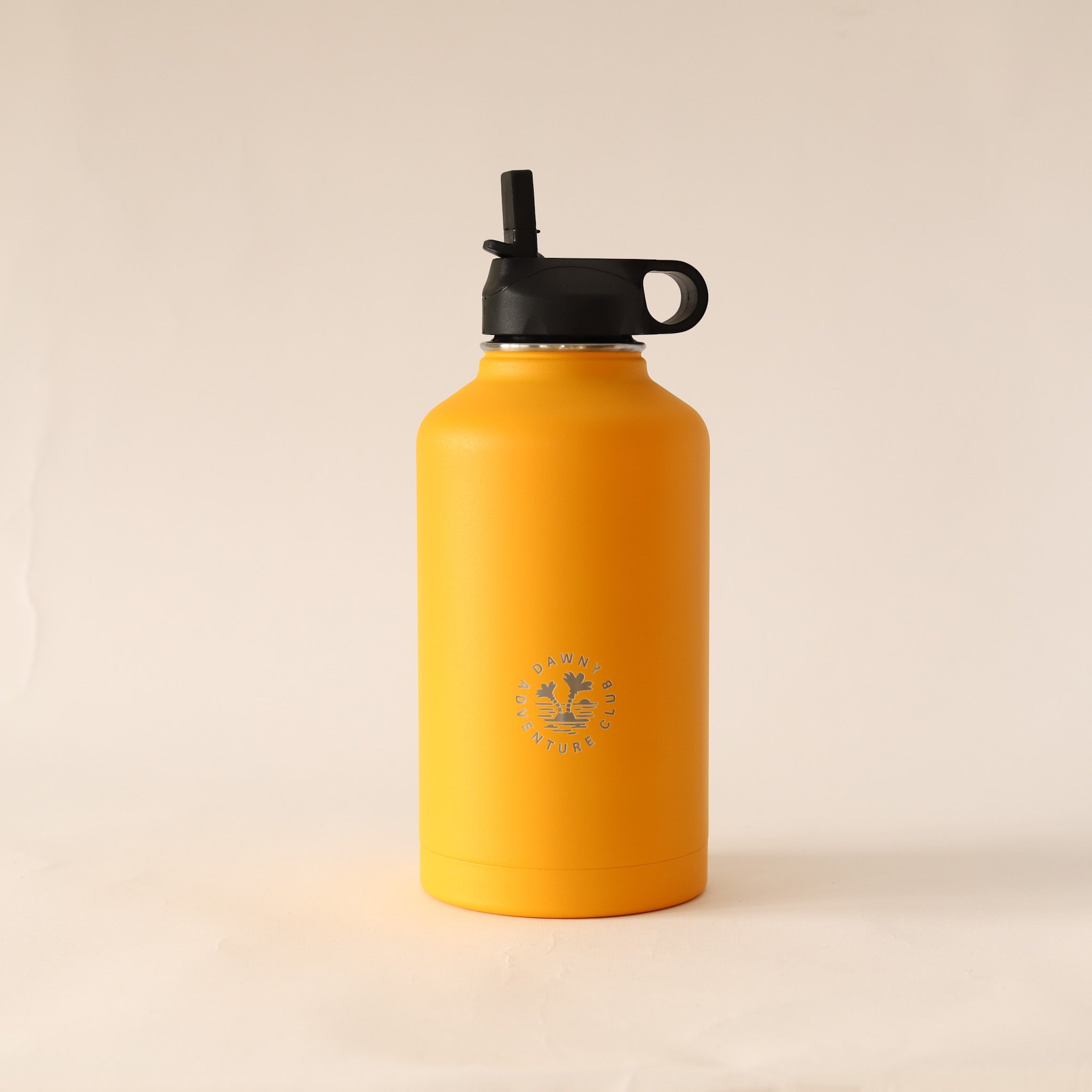 1900ml Yellow Orange Dawny Adventure Club Drink Bottle with original sipper lid 