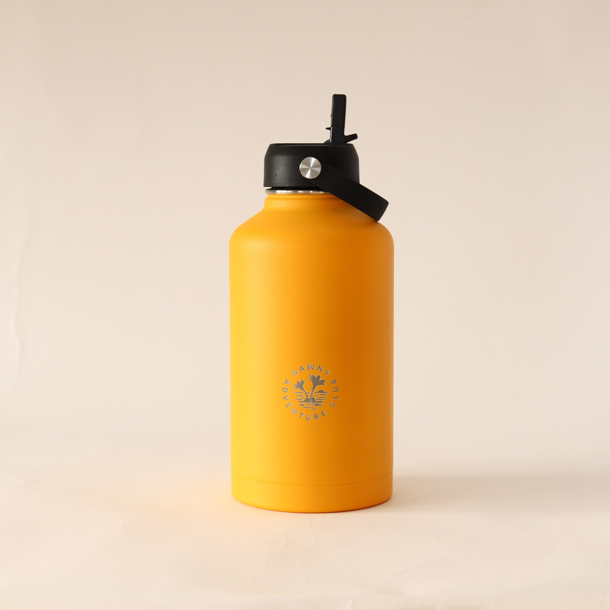 1900ml Yellow Orange Dawny Adventure Club Drink Bottle with sipper lid with swing handle