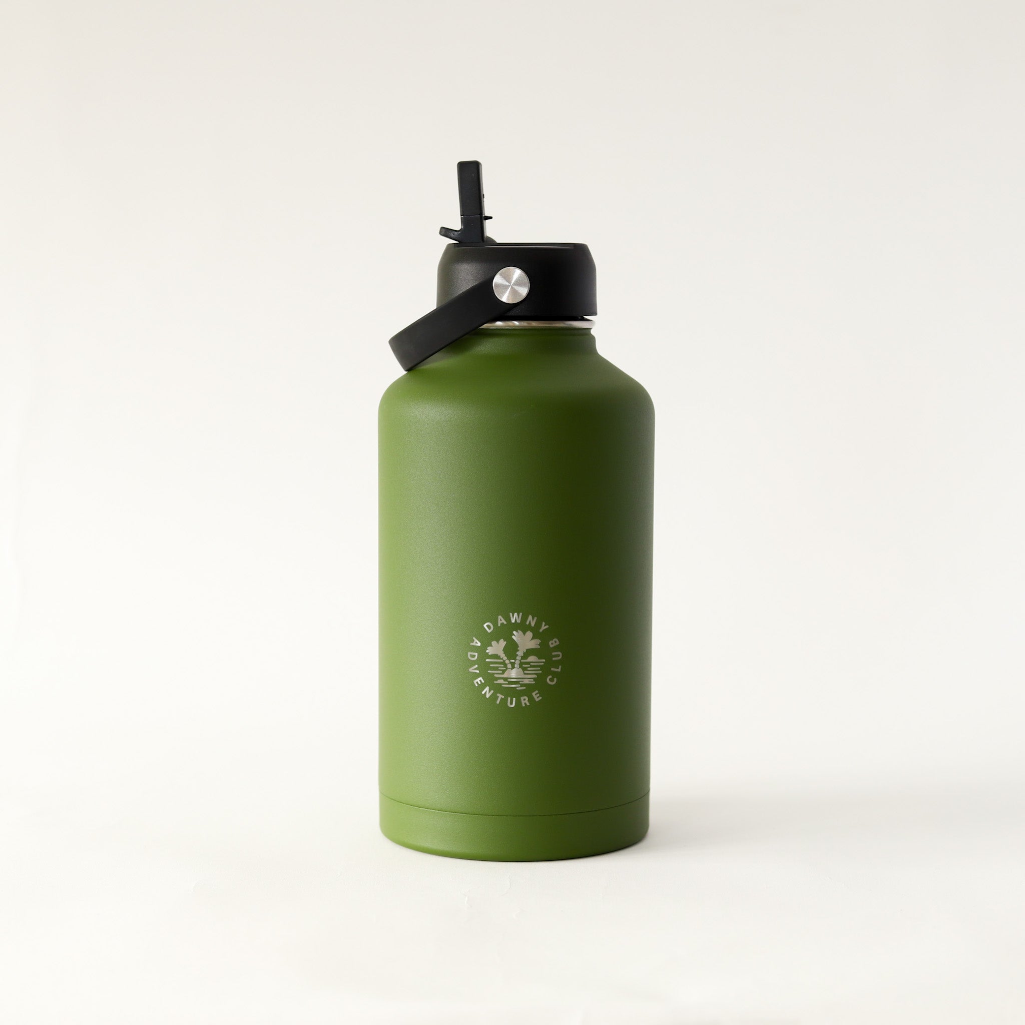 1900ml Moss Green Dawny Adventure Club Drink Bottle with sipper lid with swing handle