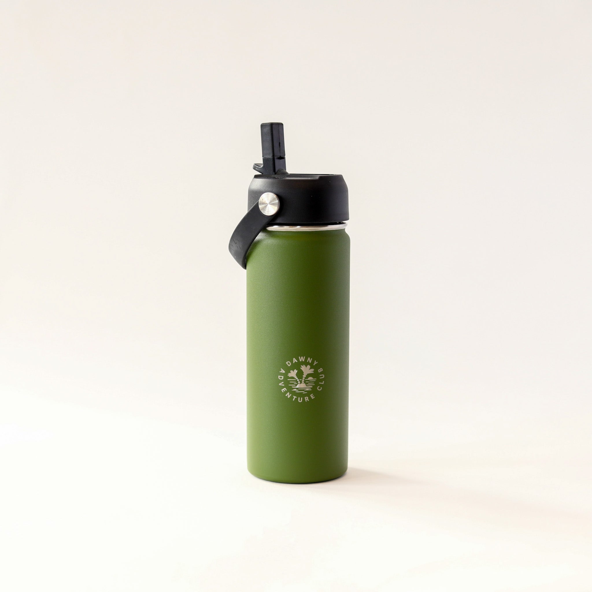 530ml Moss Green Dawny Adventure Club Drink Bottle with sipper lid with swing handle