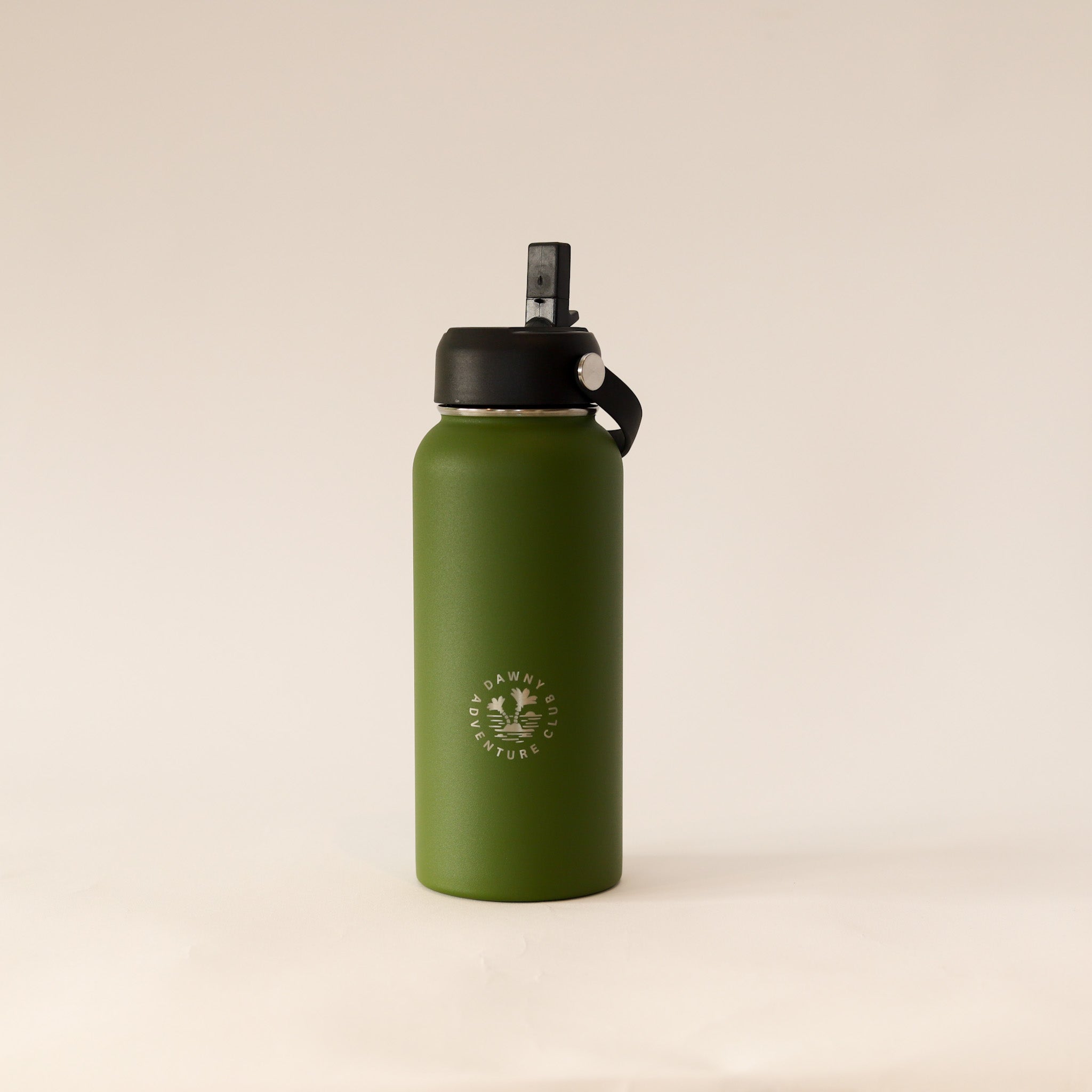 950ml Moss Green Dawny Adventure Club Drink Bottle with sipper lid with swing handle
