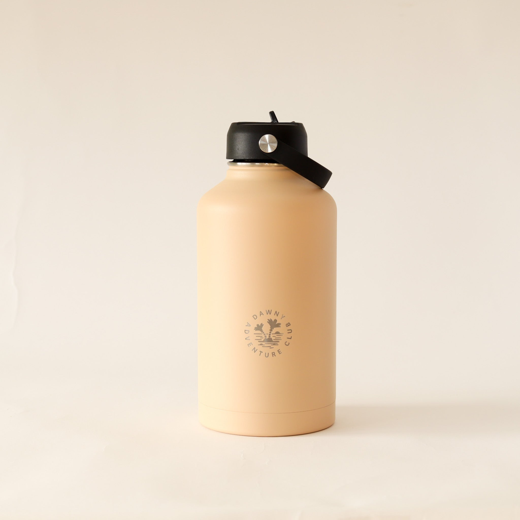 1900ml Oat Cream Dawny Adventure Club Drink Bottle with sipper lid with swing handle