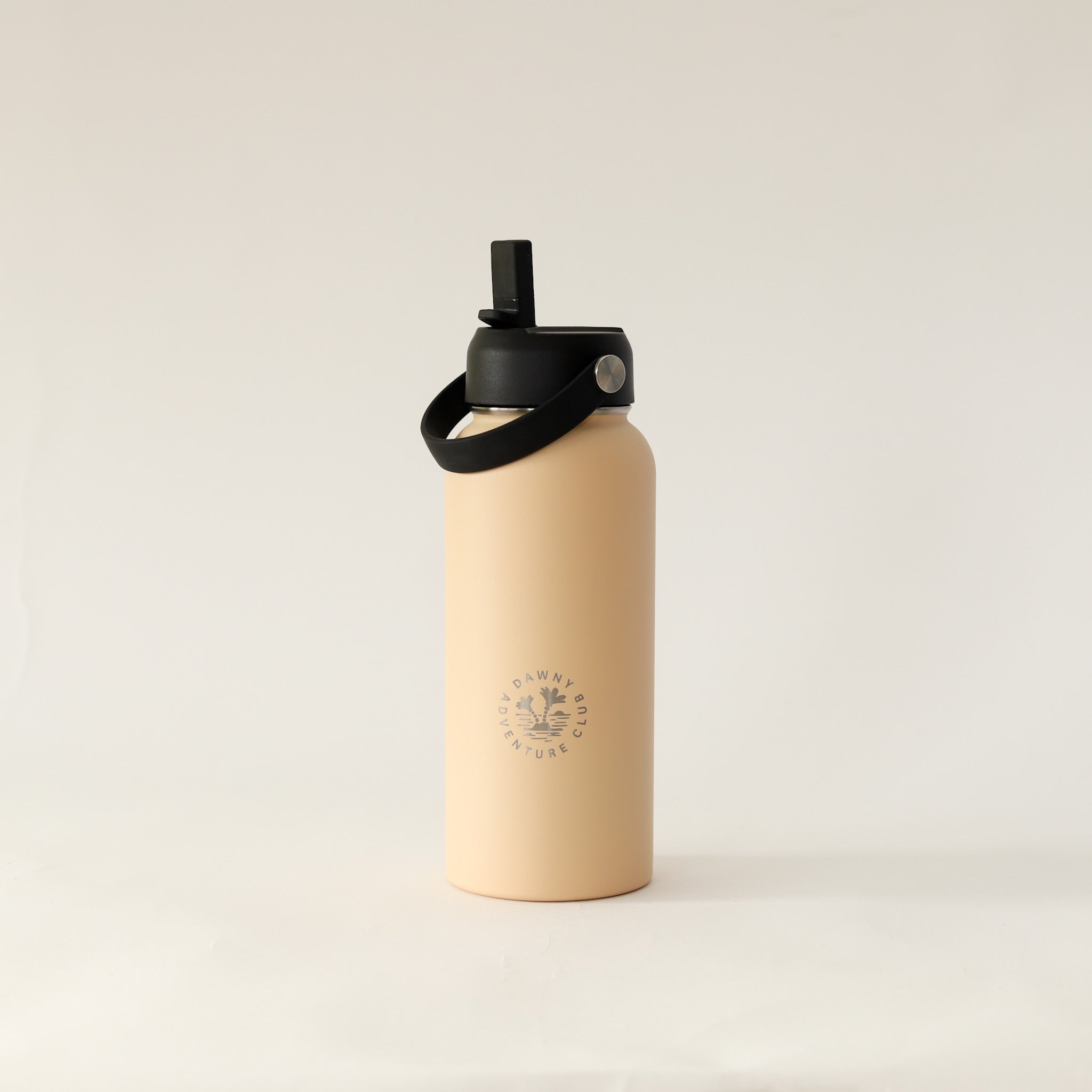 950ml Oat Cream Dawny Adventure Club Drink Bottle with sipper lid with swing handle